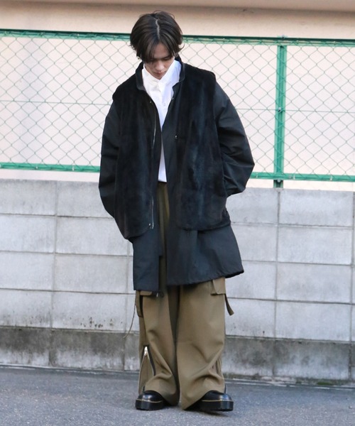 SPINNS（スピンズ）の「【フェイクファー】 ライナーベスト（ベスト・メンズ・グレー/ブラック/カーキ/キャメル/ブラウン/ダークブラウン・ONESIZE）」の15枚目の写真