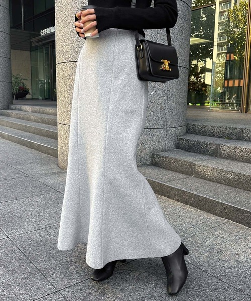 セール】起毛ダブルフェイスマーメイドスカート（スカート）｜andme