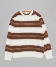 STYLEBLOCK（スタイルブロック）の「ワッフル編みボーダークルーセーター（ニット/セーター）」