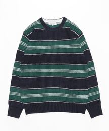 STYLEBLOCK | ワッフル編みボーダークルーセーター(ニット/セーター)