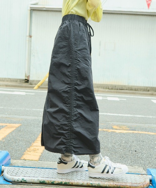 Auntie Rosa Holiday（アンティローザホリデー）の「サイドシャーリングベイカースカート（スカート・レディース・ブラック/ベージュ・FREE）」の10枚目の写真