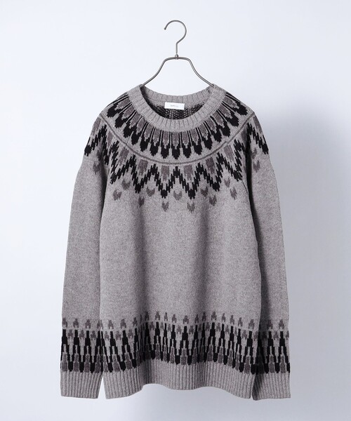 SHIPS any(シップス エニィ)の「SHIPS any: <手洗い可能> ノルディック リラックス ニット◇(ニット/セーター・メンズ・ブラウン/ブラック/グレー・SMALL/MEDIUM/LARGE)」の6枚目の写真