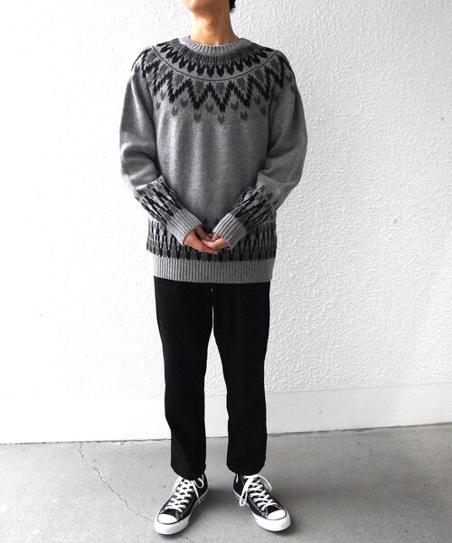 SHIPS any(シップス エニィ)の「SHIPS any: <手洗い可能> ノルディック リラックス ニット◇(ニット/セーター・メンズ・ブラウン/ブラック/グレー・SMALL/MEDIUM/LARGE)」の9枚目の写真