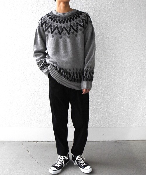 SHIPS any(シップス エニィ)の「SHIPS any: <手洗い可能> ノルディック リラックス ニット◇(ニット/セーター・メンズ・ブラウン/ブラック/グレー・SMALL/MEDIUM/LARGE)」の5枚目の写真