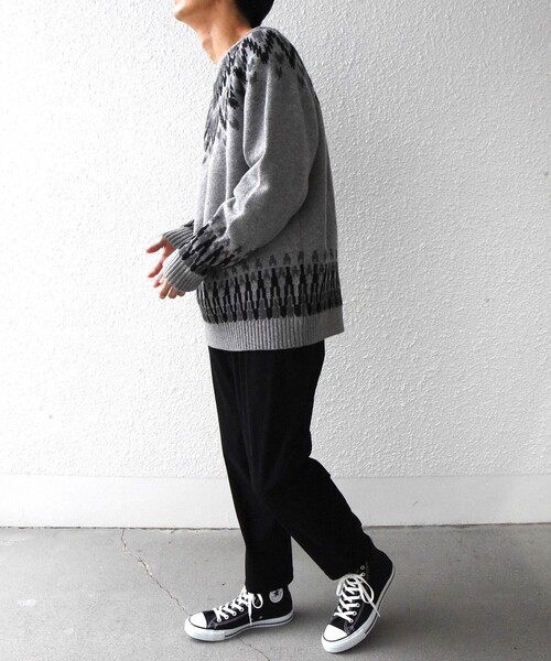 SHIPS any(シップス エニィ)の「SHIPS any: <手洗い可能> ノルディック リラックス ニット◇(ニット/セーター・メンズ・ブラウン/ブラック/グレー・SMALL/MEDIUM/LARGE)」の11枚目の写真