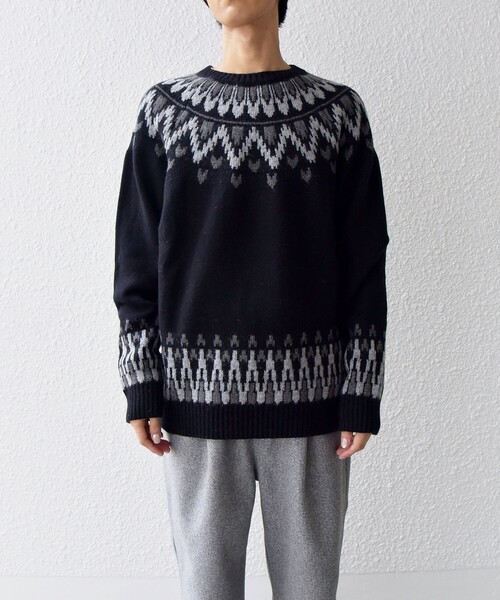 SHIPS any(シップス エニィ)の「SHIPS any: <手洗い可能> ノルディック リラックス ニット◇(ニット/セーター・メンズ・ブラウン/ブラック/グレー・SMALL/MEDIUM/LARGE)」の15枚目の写真