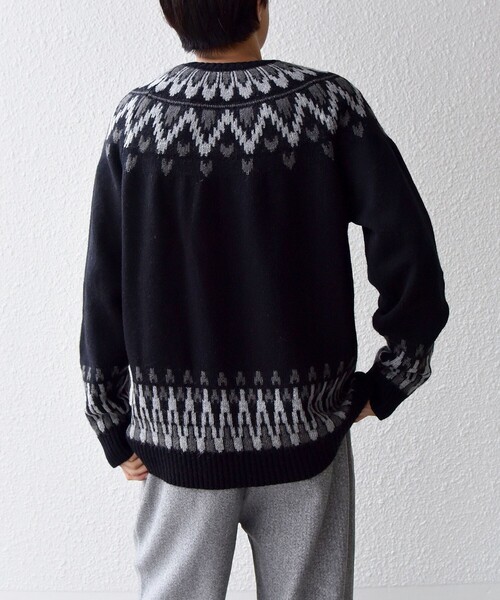 SHIPS any(シップス エニィ)の「SHIPS any: <手洗い可能> ノルディック リラックス ニット◇(ニット/セーター・メンズ・ブラウン/ブラック/グレー・SMALL/MEDIUM/LARGE)」の17枚目の写真