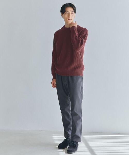 green label relaxing（グリーンレーベルリラクシング）の「ウール ポリエステル ワッフル モックネック ニット -ウォッシャブル-（ニット/セーター・メンズ・ライトグレー/ワインレッド/ネイビー・L/S/M/XL）」の13枚目の写真