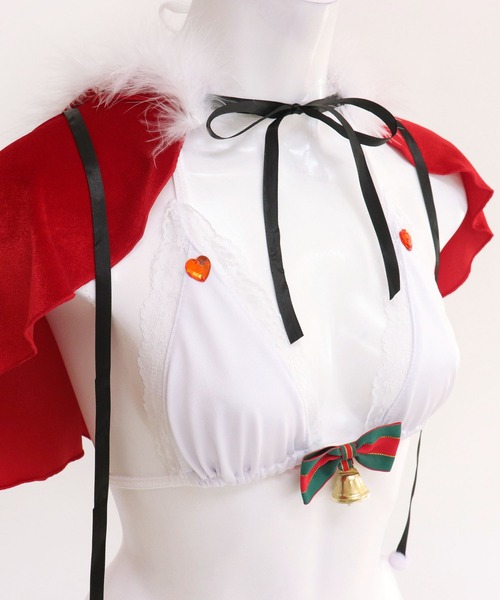OSYAREVO（オシャレボ）の「クリスマス X-masコスプレ マント付き　セクシーランジェリー レディース クリスマス X-mas（コスチューム/パーティーグッズ・レディース・レッド・ONESIZE）」の13枚目の写真