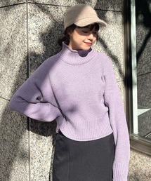 FREE'S MART | 4者混鹿の子ショート丈タートルネックニット(ニット/セーター)