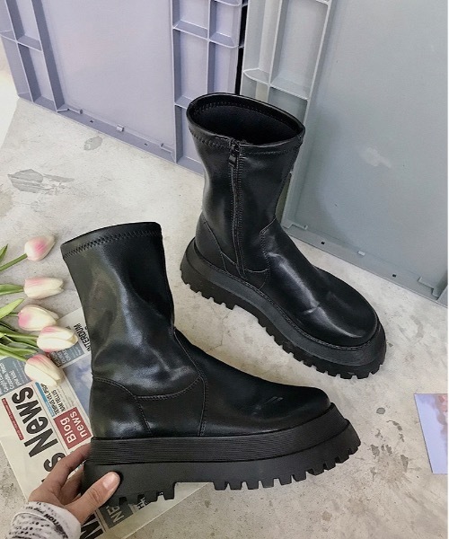 Burner（バーナー）の「【OKUOKU Recommend Select】厚底 アンクル ブーツ oku-shoes-626860130091-42 U（ブーツ・レディース・A/B・40/36/38）」の3枚目の写真