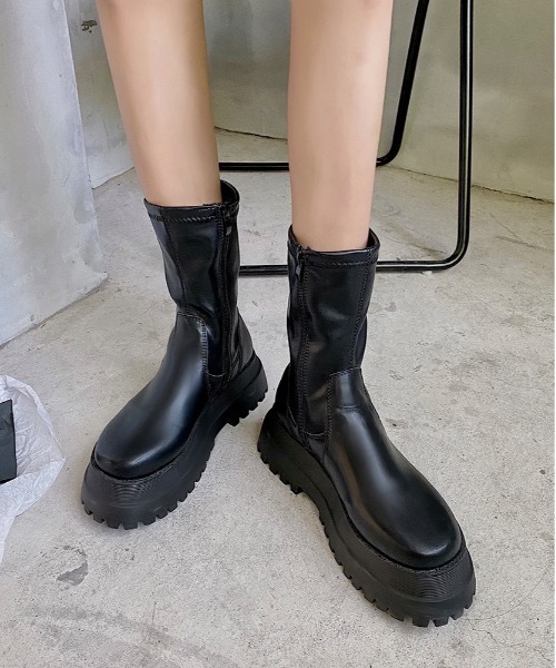 Burner（バーナー）の「【OKUOKU Recommend Select】厚底 アンクル ブーツ oku-shoes-626860130091-42 U（ブーツ・レディース・A/B・40/36/38）」の6枚目の写真