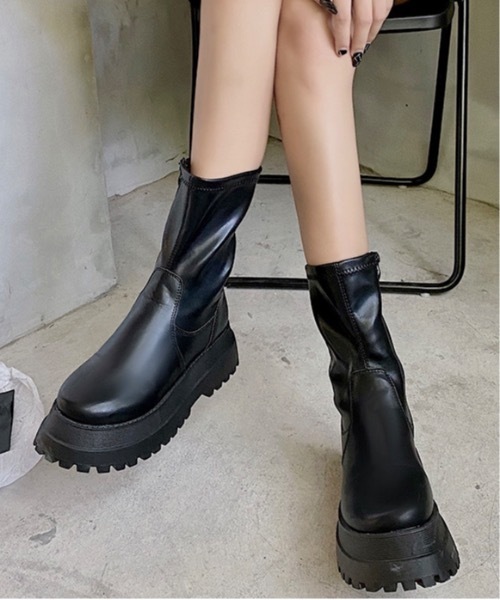Burner（バーナー）の「【OKUOKU Recommend Select】厚底 アンクル ブーツ oku-shoes-626860130091-42 U（ブーツ・レディース・A/B・40/36/38）」の7枚目の写真