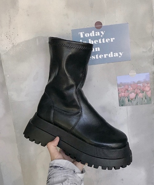 Burner（バーナー）の「【OKUOKU Recommend Select】厚底 アンクル ブーツ oku-shoes-626860130091-42 U（ブーツ・レディース・A/B・40/36/38）」の12枚目の写真