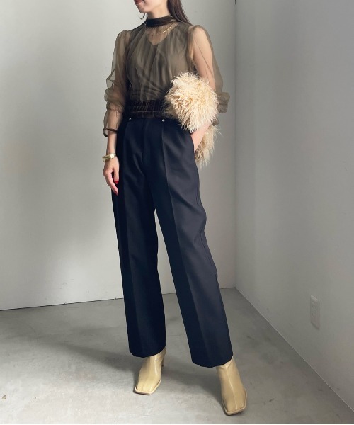 【アメリヴィンテージ】UND VELOUR TULLE BLOUSE アメリヴィンテージ】UND VELOUR TULLE BLOUSE