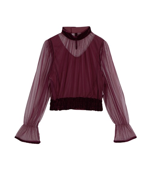 Ameri VINTAGE♡UND VELOUR TULLE BLOUSE Ameri VINTAGE♡UND VELOUR TULLE BLOUSE - メルカリ