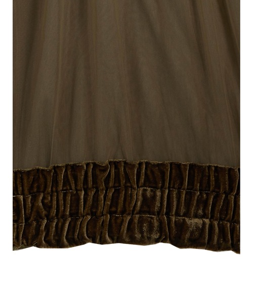 Ameri（アメリ）の「UND VELOUR TULLE BLOUSE（シャツ/ブラウス