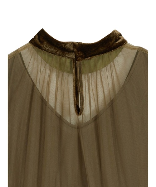 【アメリヴィンテージ】UND VELOUR TULLE BLOUSE アメリヴィンテージ】UND VELOUR TULLE BLOUSE