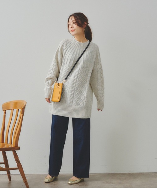 Chez toi（シェトワ）の「バイカラースマホショルダー（トートバッグ・レディース・マスタード/ベージュ/ブラック・FREE）」の20枚目の写真