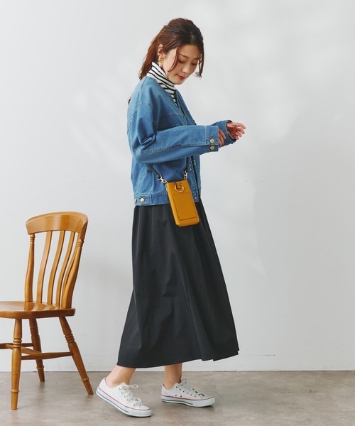 Chez toi（シェトワ）の「バイカラースマホショルダー（トートバッグ・レディース・マスタード/ベージュ/ブラック・FREE）」の19枚目の写真