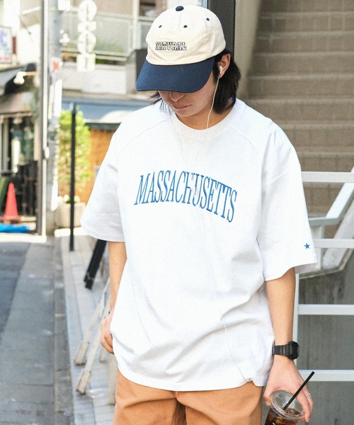 CONVERSE(コンバース)の「CONVERSE/コンバース ロゴ刺繍 オーバーサイズラグラン半袖Tシャツ(Tシャツ/カットソー・メンズ・ホワイト/グリーン/オートミール/グレー系/グリーン系/ブラック/ブラック系/ホワイト系・M/L)」の17枚目の写真