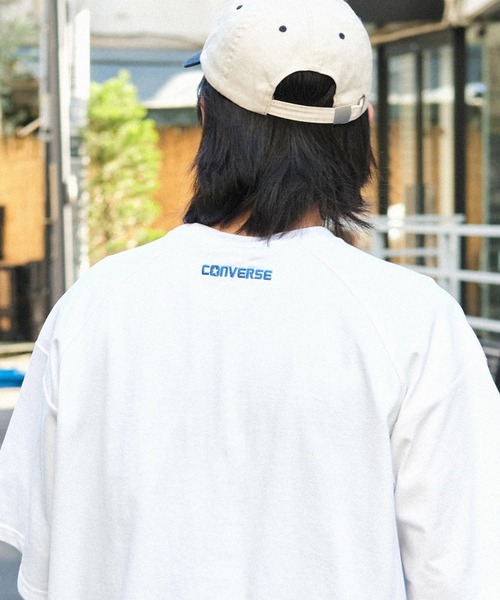 CONVERSE(コンバース)の「CONVERSE/コンバース ロゴ刺繍 オーバーサイズラグラン半袖Tシャツ(Tシャツ/カットソー・メンズ・ホワイト/グリーン/オートミール/グレー系/グリーン系/ブラック/ブラック系/ホワイト系・M/L)」の19枚目の写真