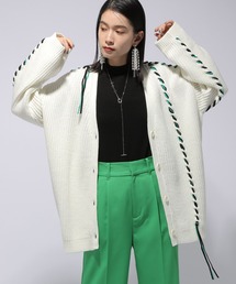 HARE | テープステッチニットカーディガン(HARE)(カーディガン/ボレロ)