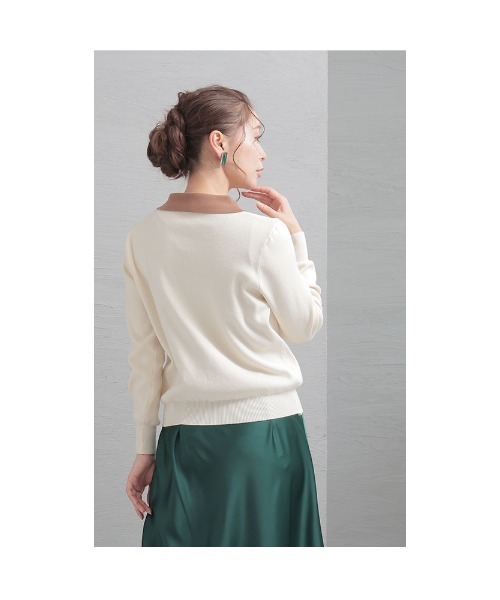 Sawa a la mode(サワアラモード)の「パールが煌めくロマンティックニット(ニット/セーター・レディース・レッド/ベージュ・FREE)」の18枚目の写真