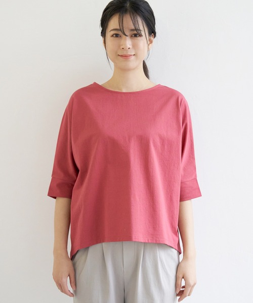 ikka（イッカ）の「梨地ジョーゼットプルオーバー（Tシャツ/カットソー・レディース・ベージュ/ブルー/ブラック/レッド/オリーブ/オフホワイト・M/L/S）」の19枚目の写真