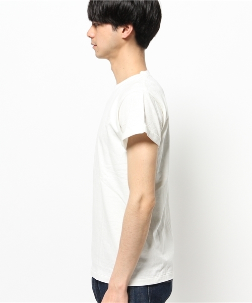 OUTLET（アウトレット）の「【BLOOM&BRANCH】MAN50sロールTクルー（Tシャツ/カットソー・メンズ・ホワイト・MEDIUM）」の3枚目の写真