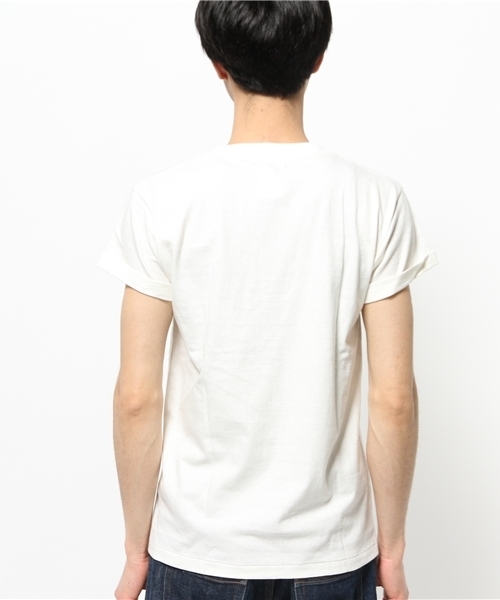 OUTLET（アウトレット）の「【BLOOM&BRANCH】MAN50sロールTクルー（Tシャツ/カットソー・メンズ・ホワイト・MEDIUM）」の4枚目の写真