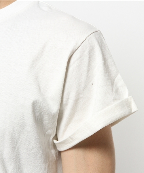 OUTLET（アウトレット）の「【BLOOM&BRANCH】MAN50sロールTクルー（Tシャツ/カットソー・メンズ・ホワイト・MEDIUM）」の6枚目の写真