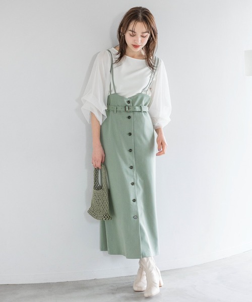 mysty woman（ミスティウーマン）の「シアータックスリーブプルオーバー 190304（Tシャツ/カットソー・レディース・オフホワイト/ライトベージュ/ブラック・FREE）」の19枚目の写真