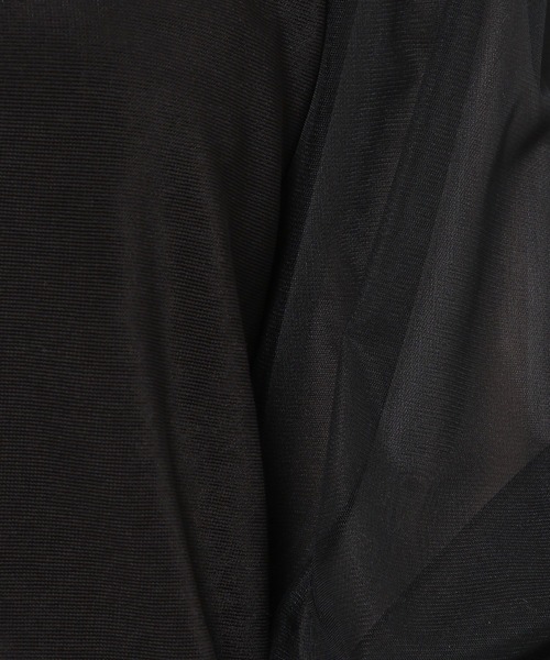 mysty woman（ミスティウーマン）の「シアータックスリーブプルオーバー 190304（Tシャツ/カットソー・レディース・オフホワイト/ライトベージュ/ブラック・FREE）」の15枚目の写真