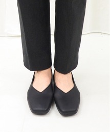 防水│スクエアトゥフラットシューズ 5360513