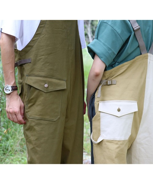 KRIFF MAYER（クリフメイヤー）の「デッキオーバーオール（サロペット/オーバーオール・メンズ・チャコール/ベージュ/オフホワイト/カラフル/オリーブ・LARGE/MEDIUM/SMALL）」の11枚目の写真