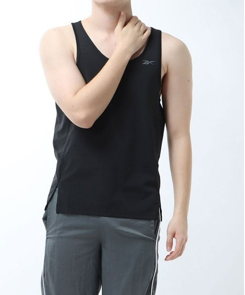 Reebok（リーボック）の「スピード タンク / SPEED TANK（タンクトップ・メンズ・ライトブルーグレー/ブラック・SMALL/X-LARGE/XX-LARGE/LARGE/X-SMALL/MEDIUM/XXX-LARGE）」の2枚目の写真