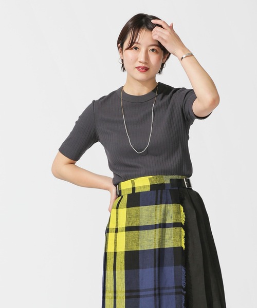 AntiSoaked汗染み防止クルーネックリブTシャツ