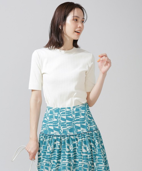 AntiSoaked汗染み防止クルーネックリブTシャツ