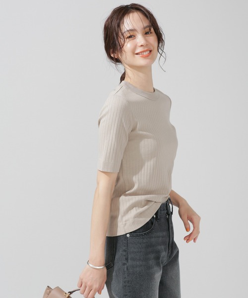 AntiSoaked汗染み防止クルーネックリブTシャツ