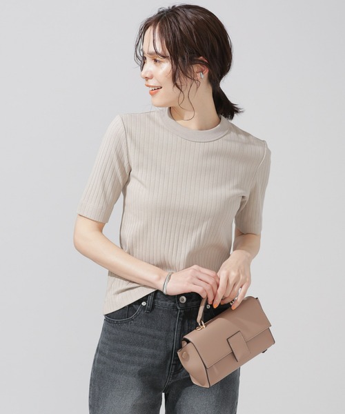 AntiSoaked汗染み防止クルーネックリブTシャツ