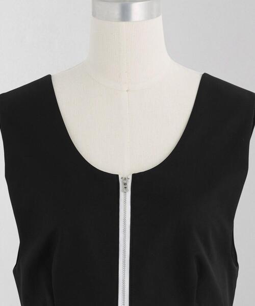 LOEFF（ロエフ）の「＜LOEFF＞C/NY ギャバ ジップ ワンピース（ワンピース・レディース・ブラック・0/1）」の3枚目の写真