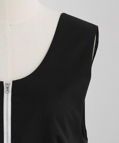 LOEFF（ロエフ）の「＜LOEFF＞C/NY ギャバ ジップ ワンピース（ワンピース・レディース・ブラック・0/1）」の4枚目の写真