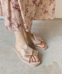 RANDA（ランダ）の「サテンリボンルームシューズ（ルームシューズ/スリッパ）」