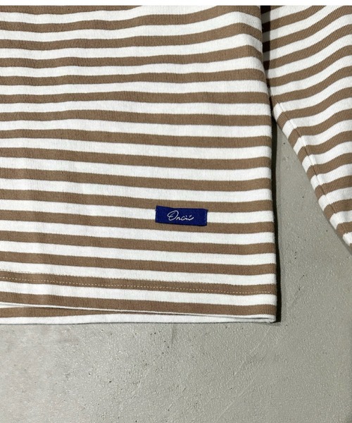 ONCILY(オンシェリー)の「LOOSE BORDER LONG T-SHIRT / ルーズボーダーロンT(Tシャツ/カットソー・メンズ・ブルー/ブラック/ダークブラウン・LARGE/MEDIUM)」の14枚目の写真