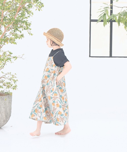 LOWRYS FARM（ローリーズファーム）の「ＩＮＤＩＡＩＳプリントキャミワンピース　191023（ワンピース・キッズ・オフホワイト/サックスブルー/ベージュ/ブルー系その他・110cm/120cm/130cm/140cm/150cm）」の2枚目の写真
