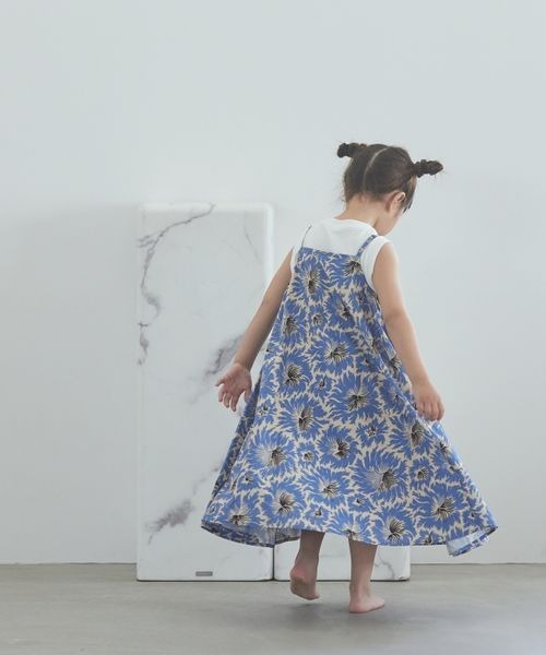 LOWRYS FARM（ローリーズファーム）の「ＩＮＤＩＡＩＳプリントキャミワンピース　191023（ワンピース・キッズ・オフホワイト/サックスブルー/ベージュ/ブルー系その他・110cm/120cm/130cm/140cm/150cm）」の4枚目の写真