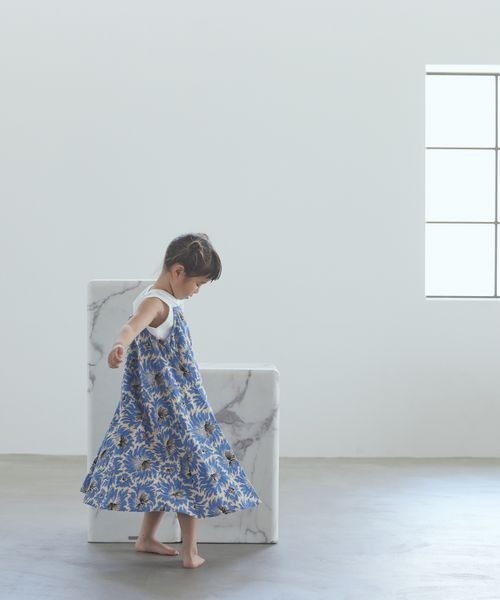 LOWRYS FARM（ローリーズファーム）の「ＩＮＤＩＡＩＳプリントキャミワンピース　191023（ワンピース・キッズ・オフホワイト/サックスブルー/ベージュ/ブルー系その他・110cm/120cm/130cm/140cm/150cm）」の6枚目の写真