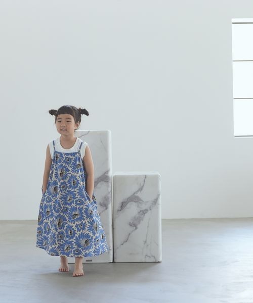 LOWRYS FARM（ローリーズファーム）の「ＩＮＤＩＡＩＳプリントキャミワンピース　191023（ワンピース・キッズ・オフホワイト/サックスブルー/ベージュ/ブルー系その他・110cm/120cm/130cm/140cm/150cm）」の7枚目の写真