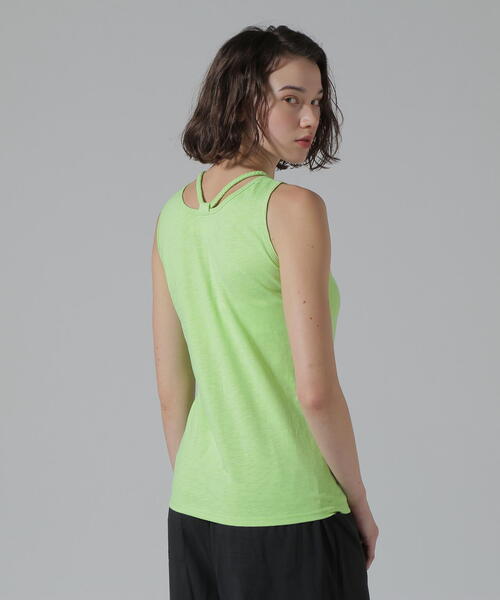 AVIREX（アヴィレックス）の「ブレード タンクトップ/BRAID TANK TOP（タンクトップ・レディース・オレンジ/ブルー/イエロー/ブラック/ホワイト系2/その他18/ピンク/ライム/オリーブ系/ブラック系その他3/ライトグリーン/ミント/ラベンダー・L/S/M）」の5枚目の写真